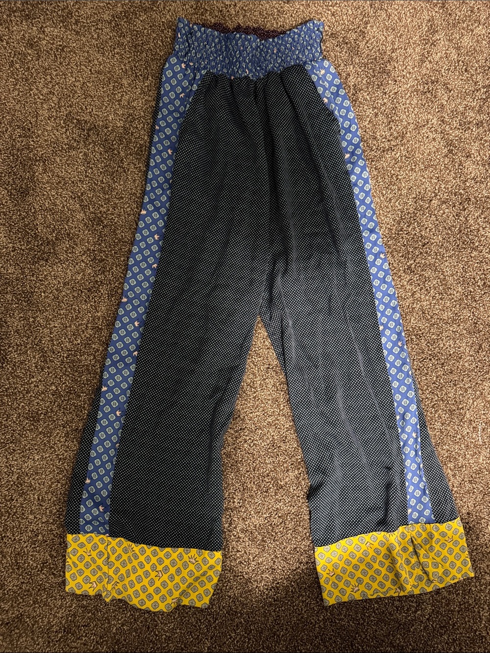 aerie Multi-Color Patterned Wide-Leg Pants